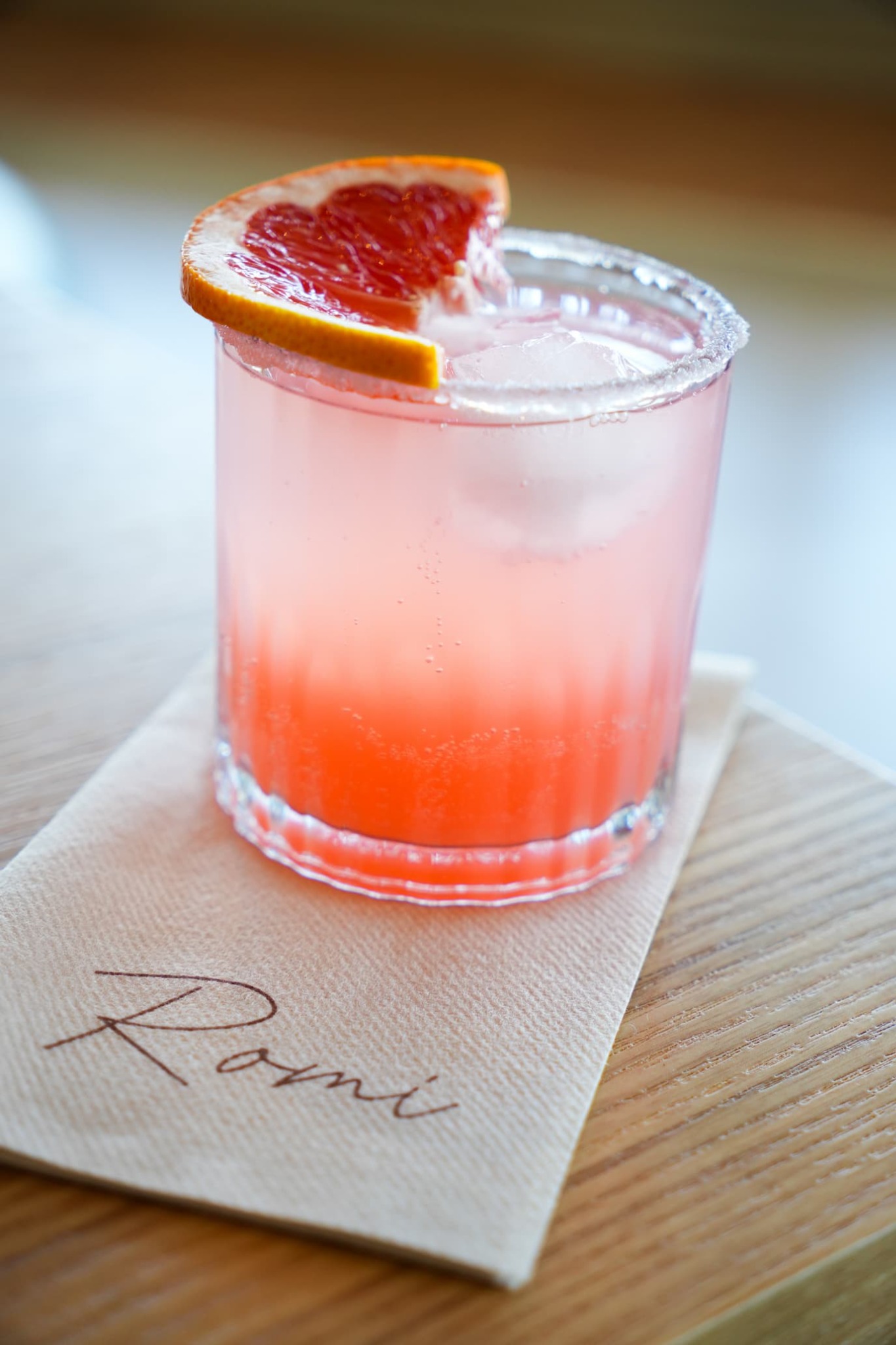Pink citrus cocktail