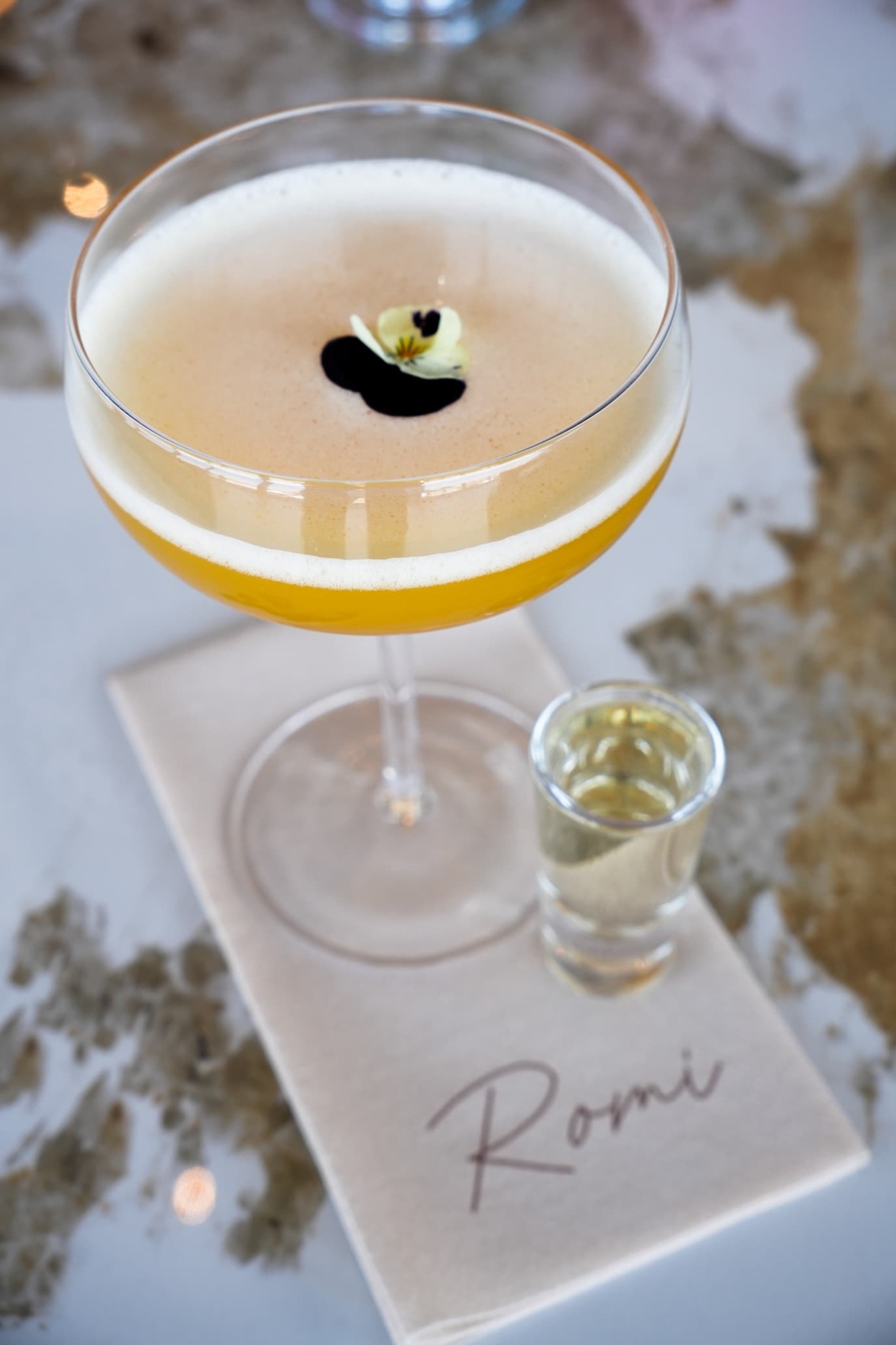 A Romi signature cocktail